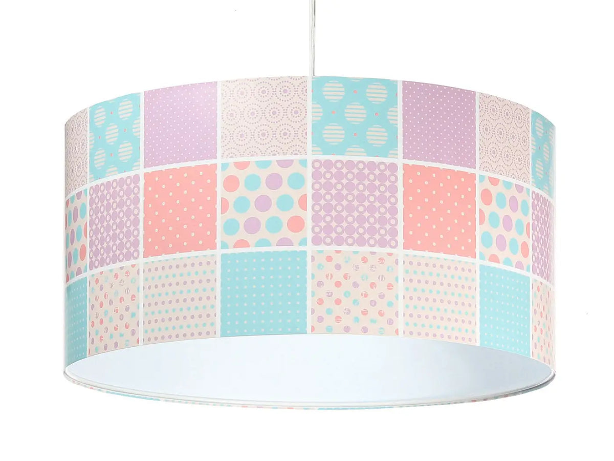 Suspension enfant pastel à motifs géométriques, S, M ou L