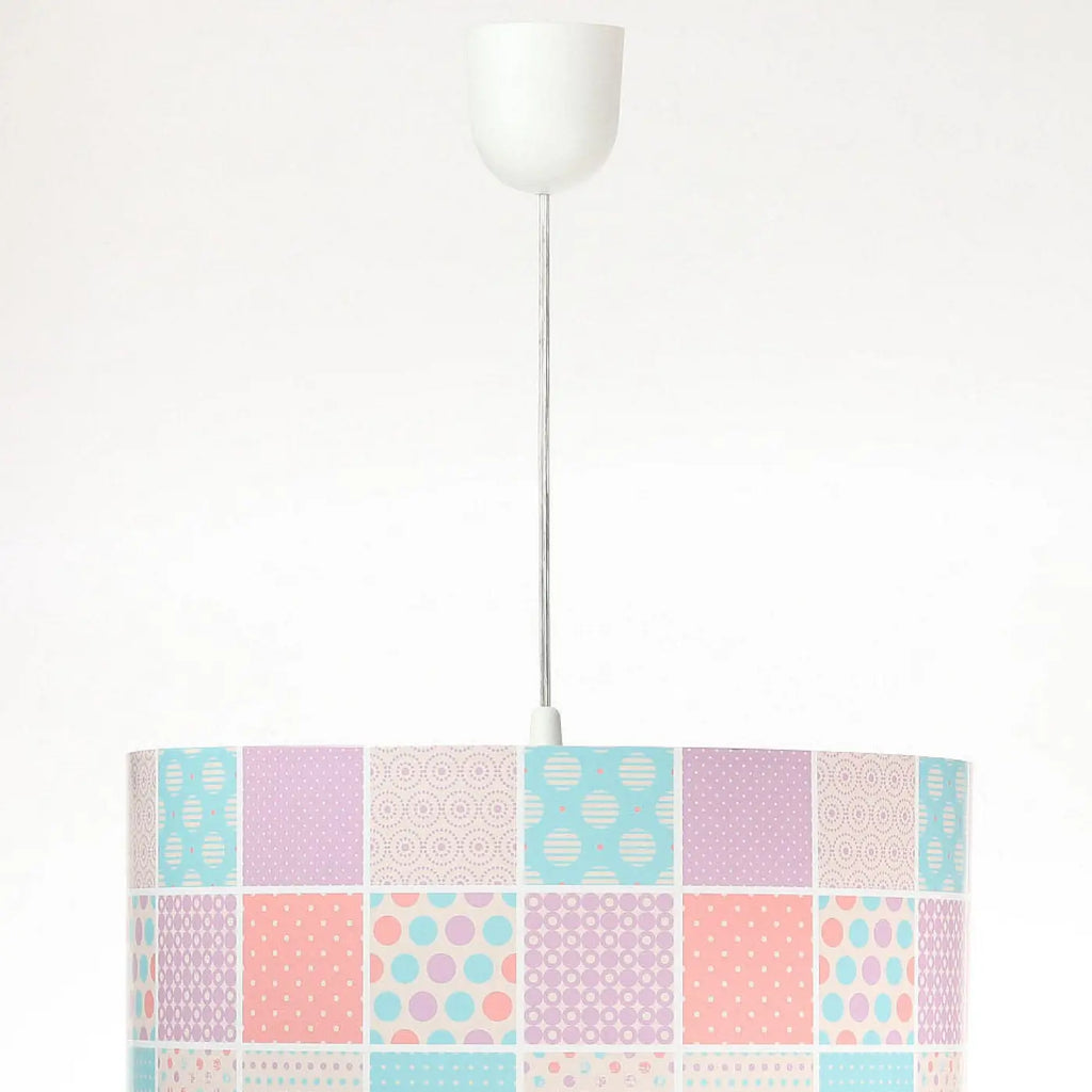 Suspension enfant pastel à motifs géométriques, S, M ou L