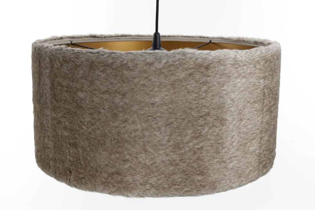 Suspension en fausse fourrure beige, intérieur cuivré, S, M, L