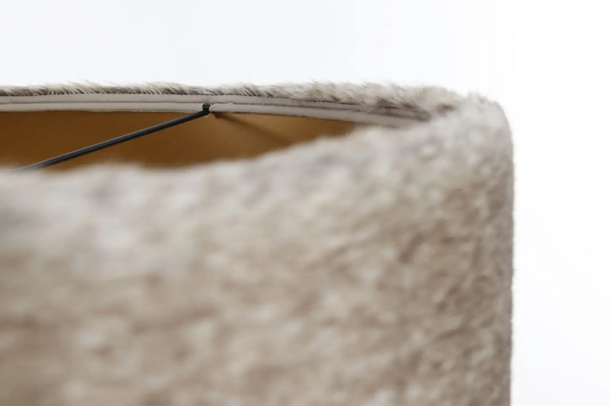 Suspension en fausse fourrure beige, intérieur cuivré, S, M, L