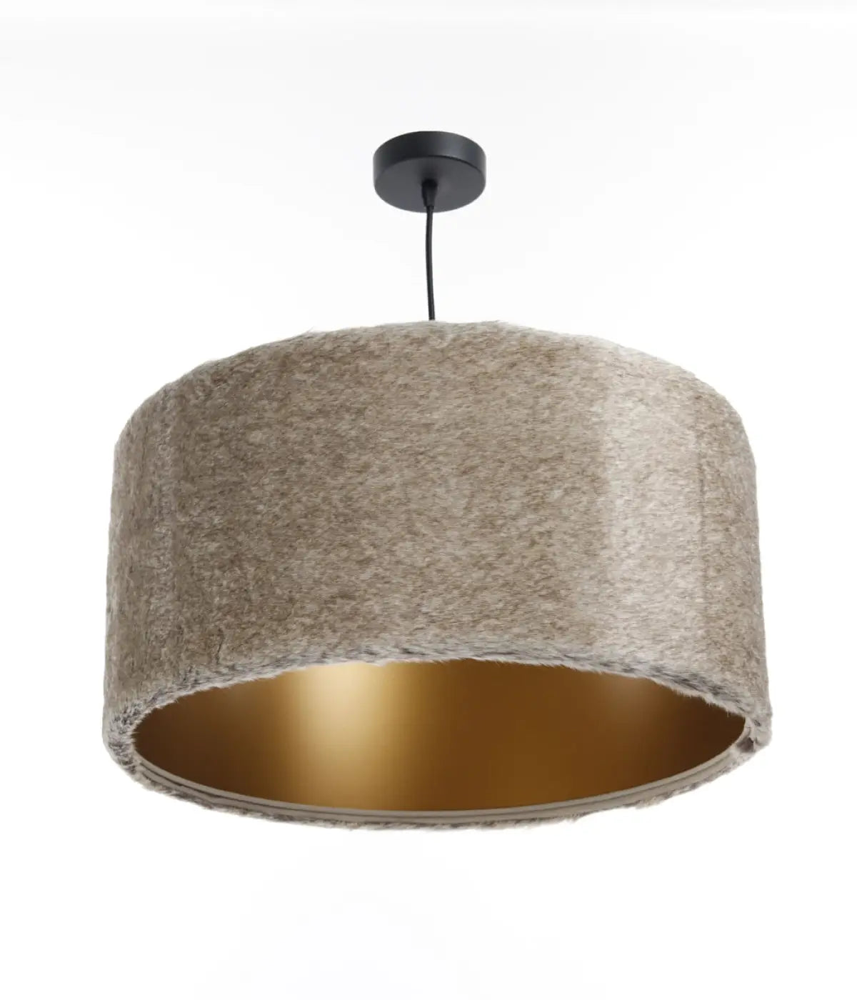 Suspension en fausse fourrure beige, intérieur cuivré, S, M, L