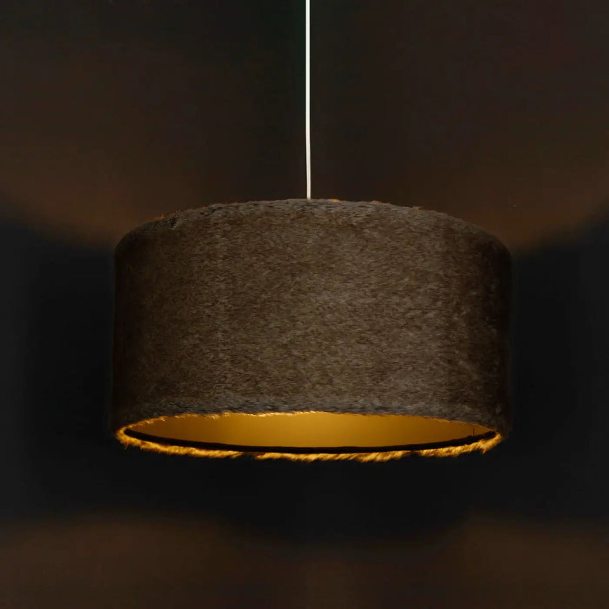 Suspension en fausse fourrure beige, intérieur cuivré, S, M, L