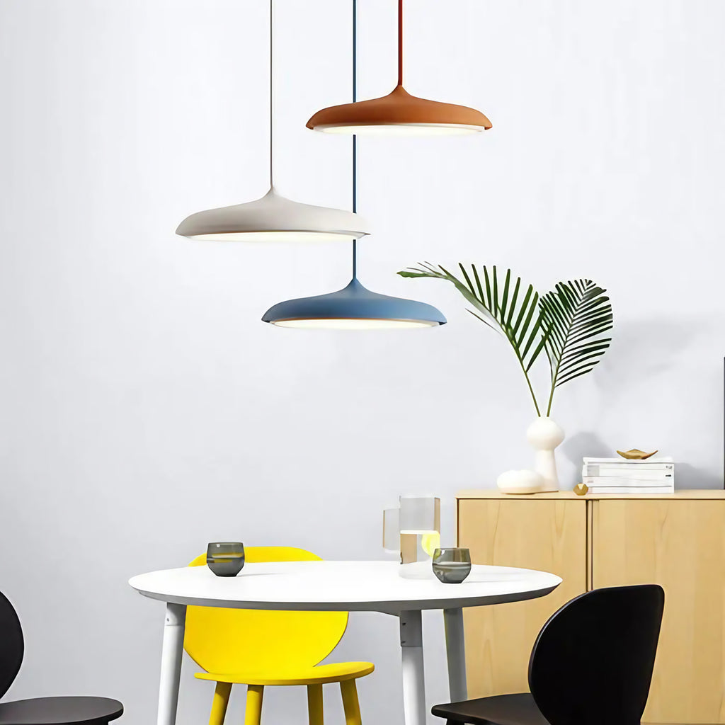 Suspension fine colorée pour cuisine, noir, blanc, gris ou vert