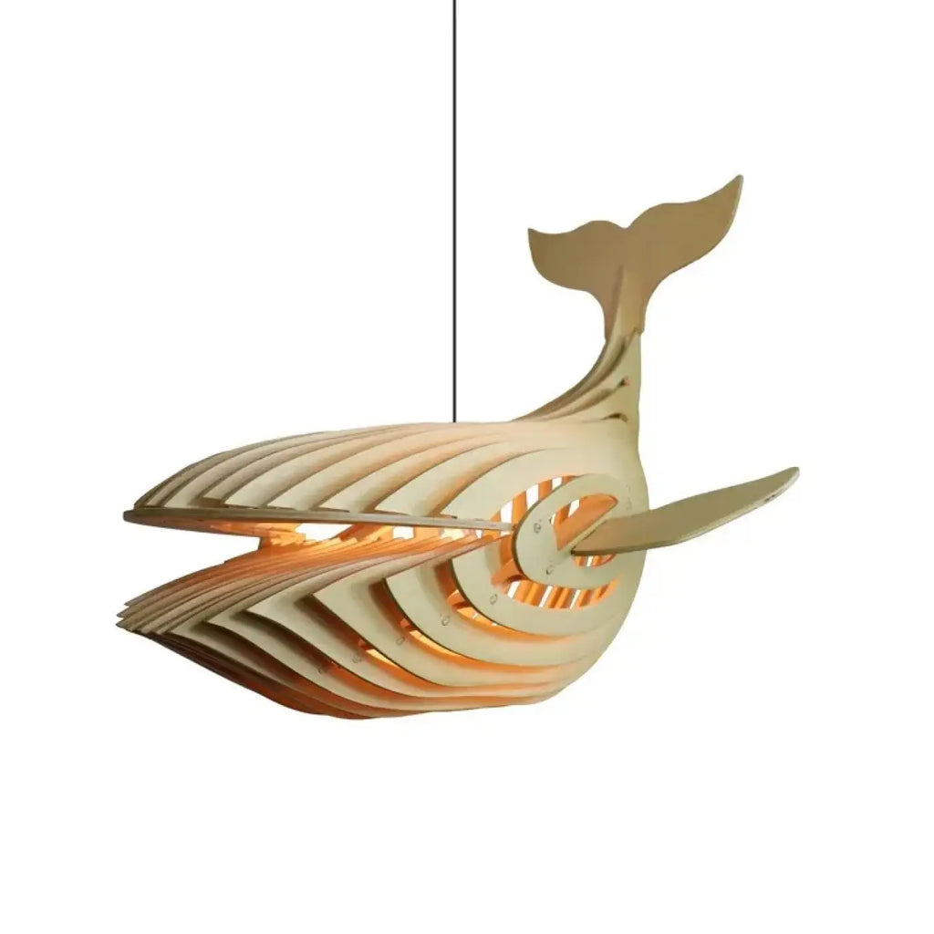 Suspension baleine en bois, trois tailles S, M ou L