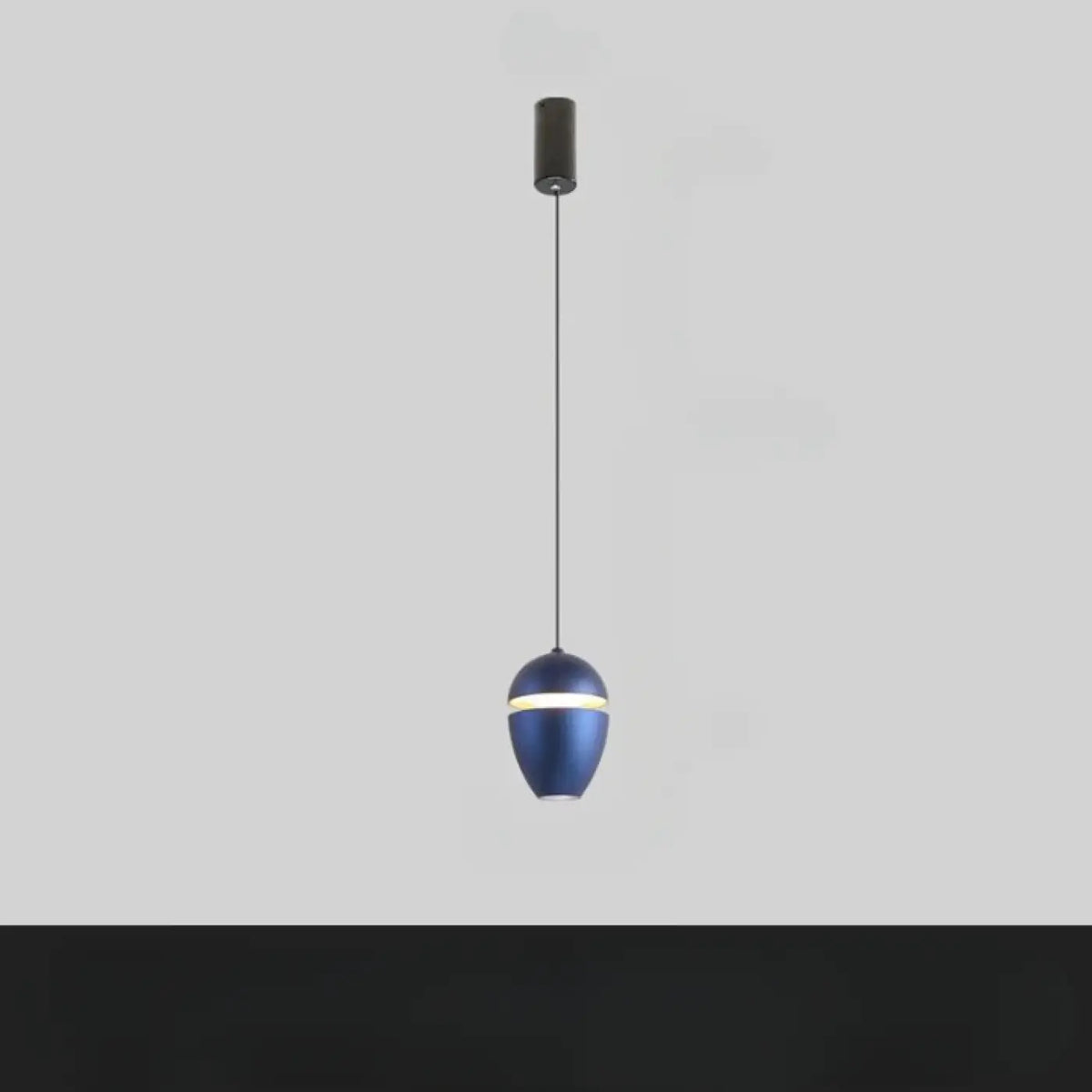 Suspension capsule moderne, cinq coloris, bleu