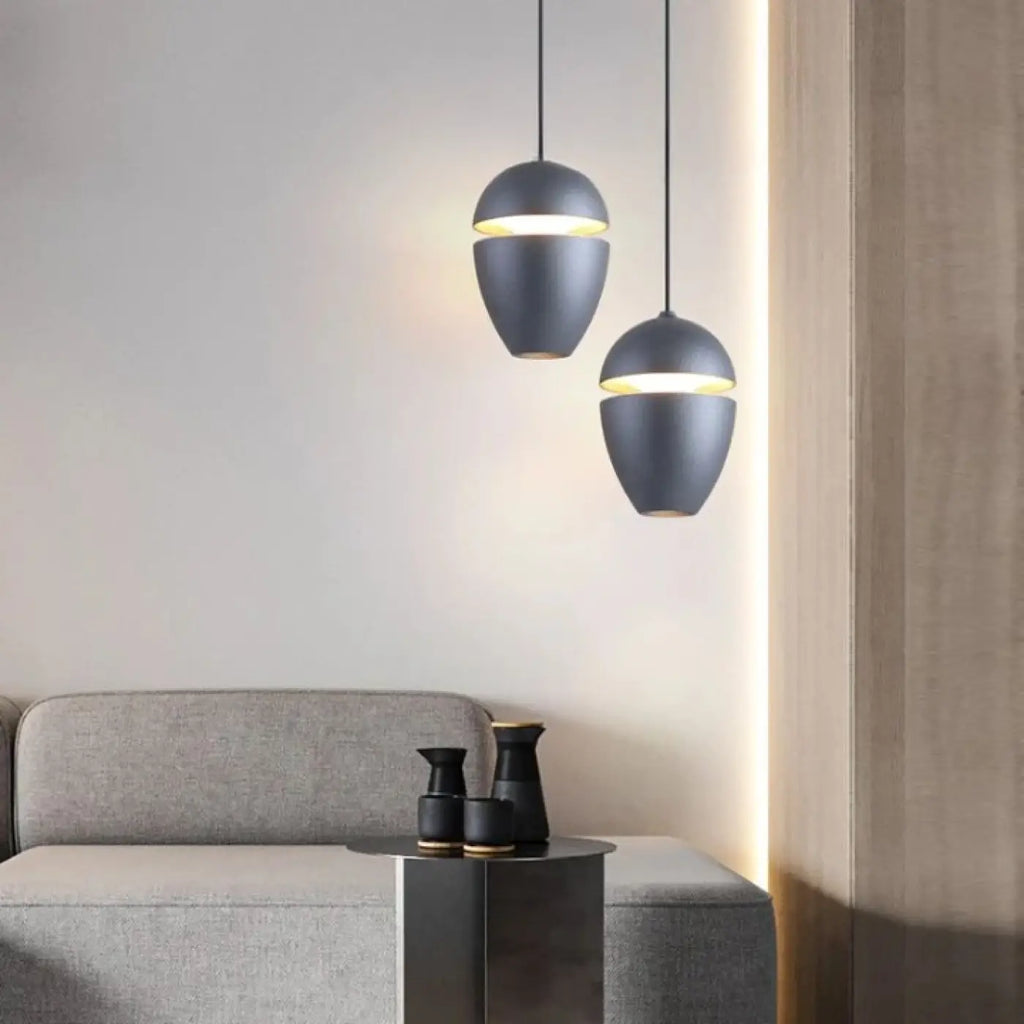 Suspension capsule moderne, cinq coloris