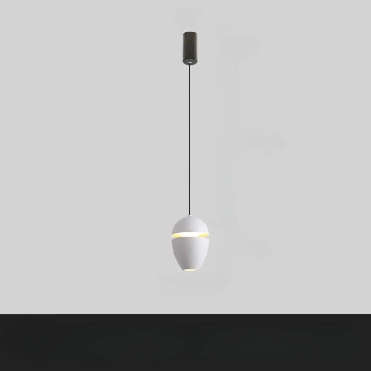 Suspension capsule moderne, cinq coloris, blanc
