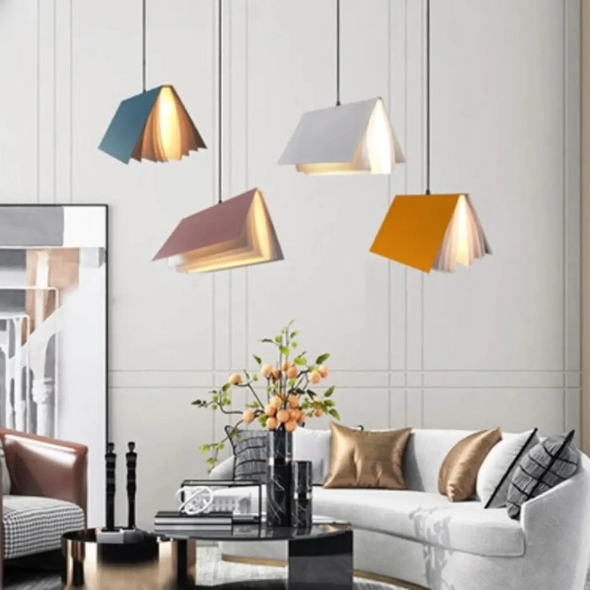 Suspension livre ouvert, cinq coloris, tailles S et M