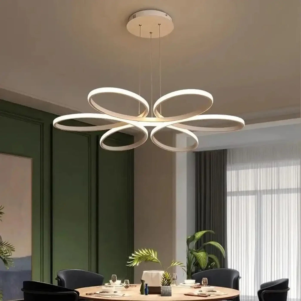 Suspension nœud en forme de fleur, noire ou blanche, S ou M