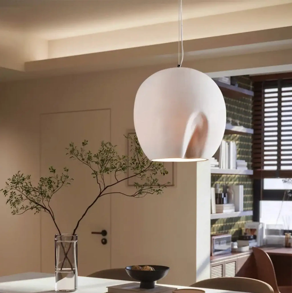 Suspension aux courbes organiques, gris ou blanc, tailles S et M