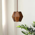 Suspension géométrique en bois naturel, tailles S ou M