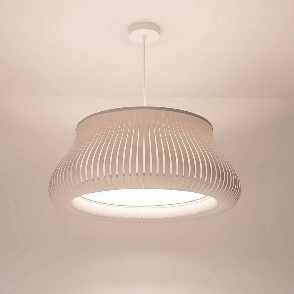 Suspension ajourée gris clair, forme arrondie, tailles S ou M