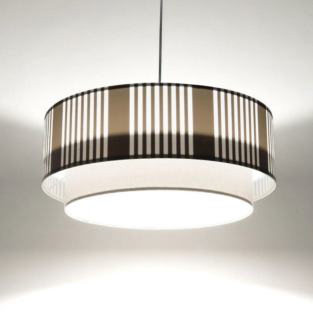 Suspension grise au design sobre, trois tailles S, M et L