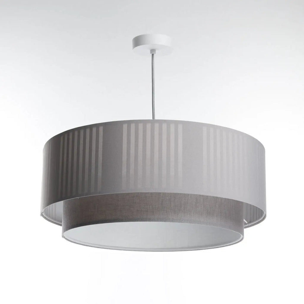 Suspension grise au design sobre, trois tailles S, M et L