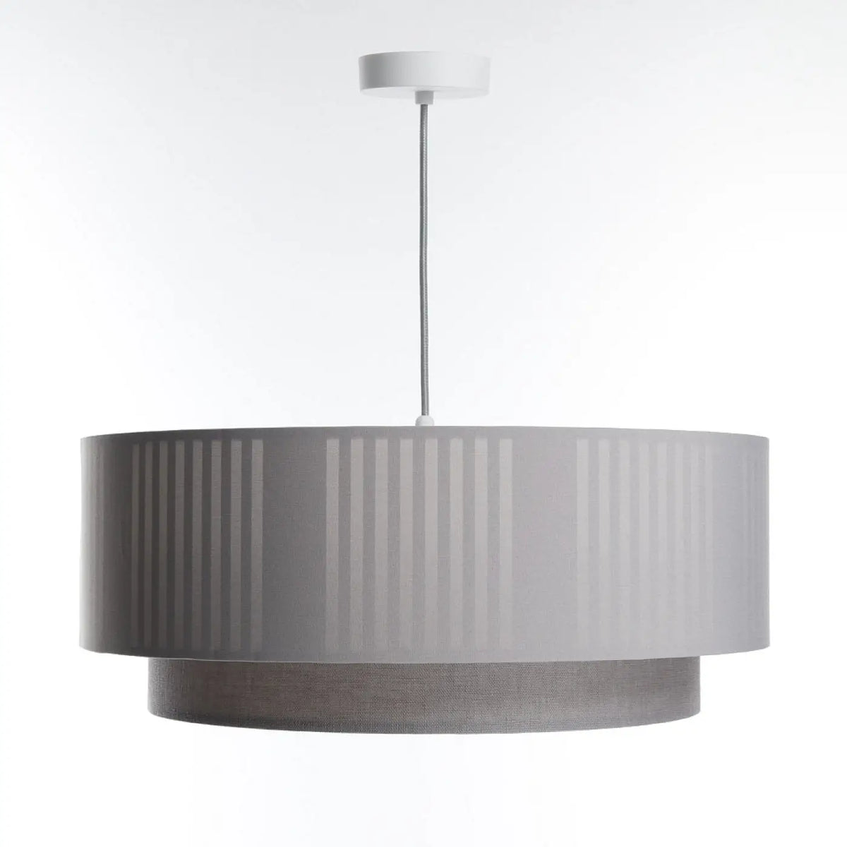 Suspension grise au design sobre, trois tailles S, M et L