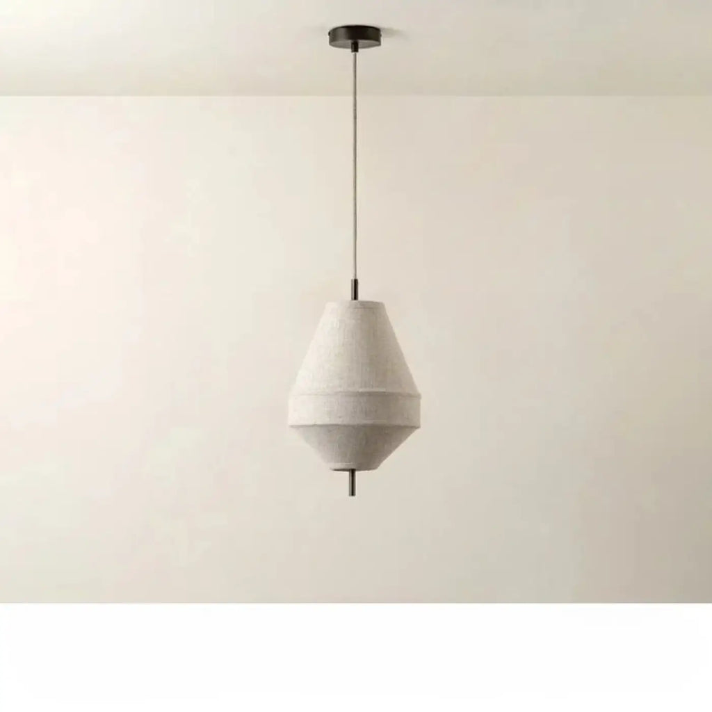 Suspension japandi en lin naturel, trois formes sculpturales