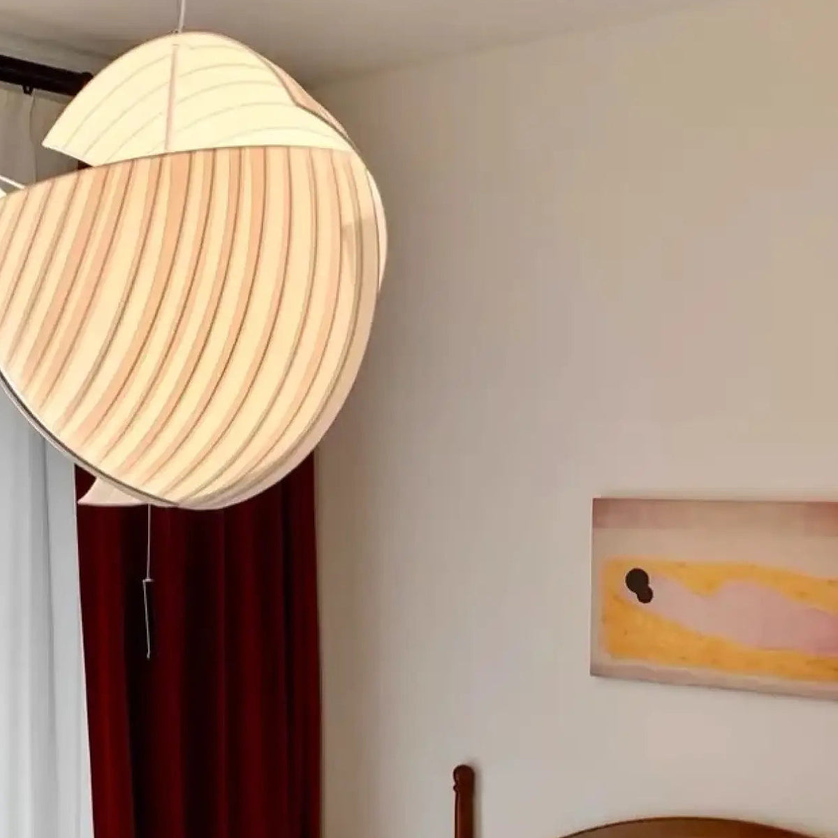 Suspension japonaise en tissu blanc, tailles S, M et L