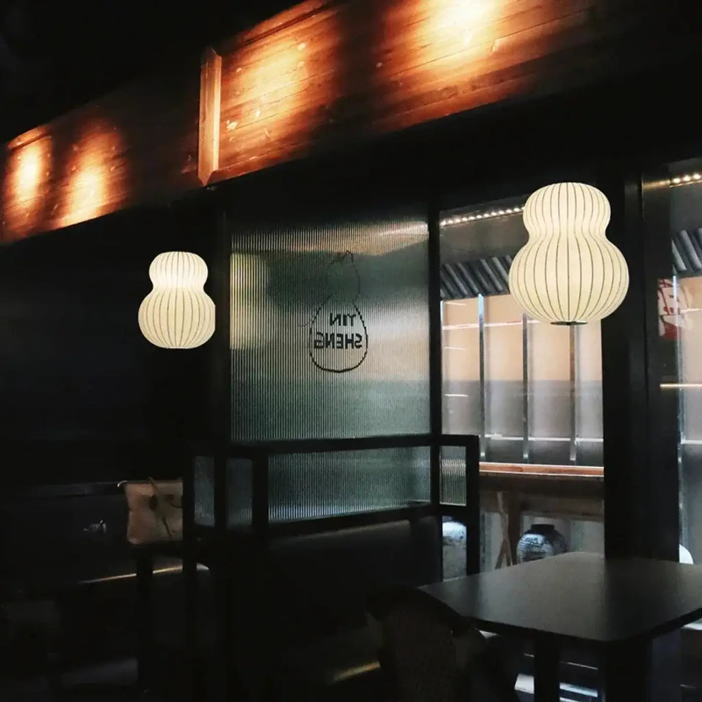 Suspension japonaise en papier, lumière douce et diffuse