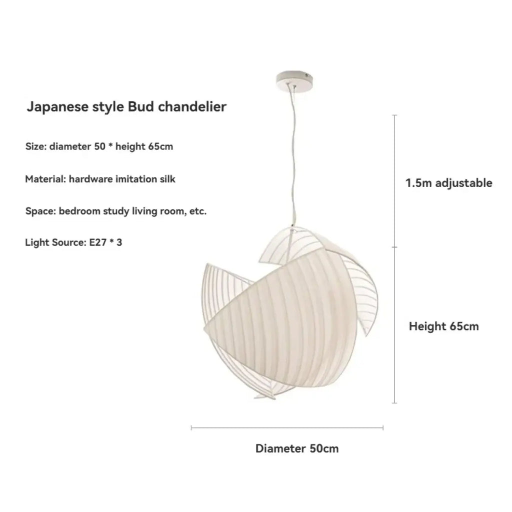 Suspension japonaise en tissu blanc, tailles S, M et L