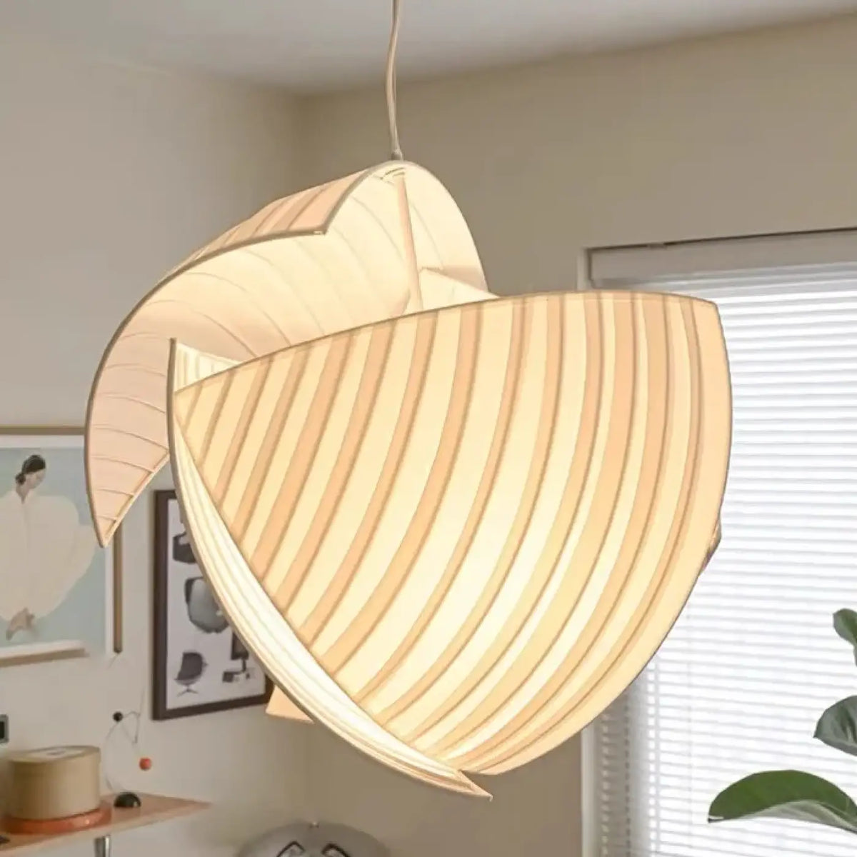 Suspension japonaise en tissu blanc, tailles S, M et L