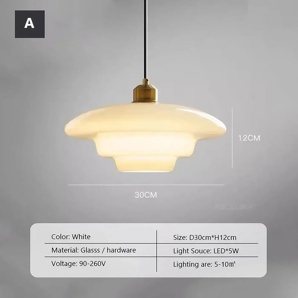 Suspension LED blanche épurée, modèles A et B