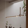 Suspension LED en bois et acrylique, beige ou marron, beige