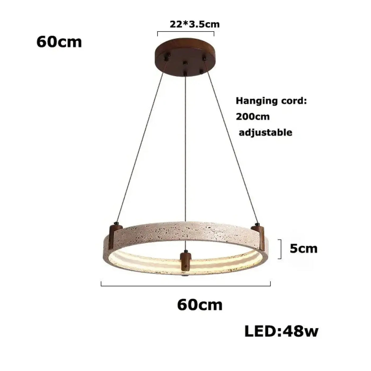 Suspension LED moderne au design épuré, tailles S, M et L