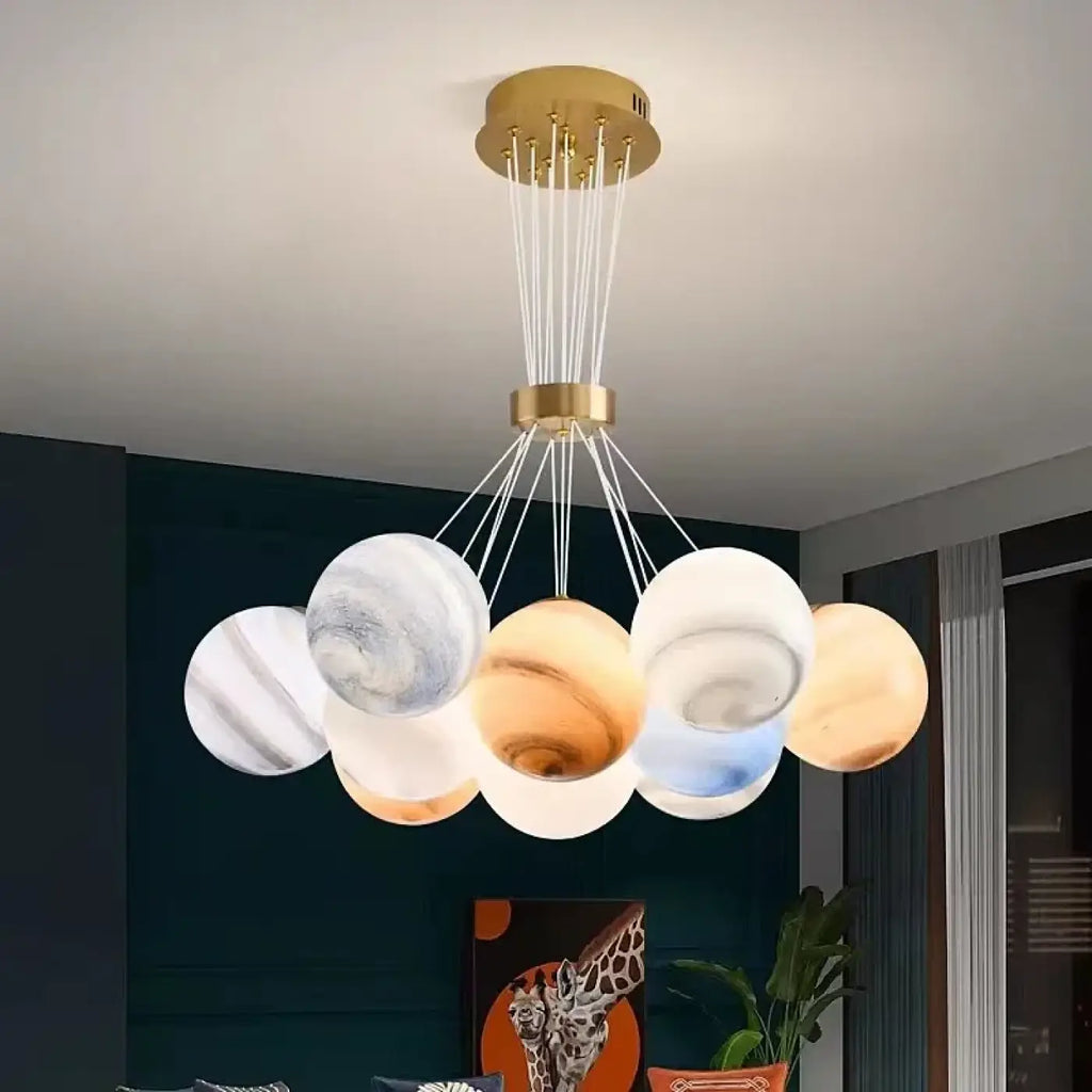 Suspension LED contemporaine, modèles A ou B, trois tailles
