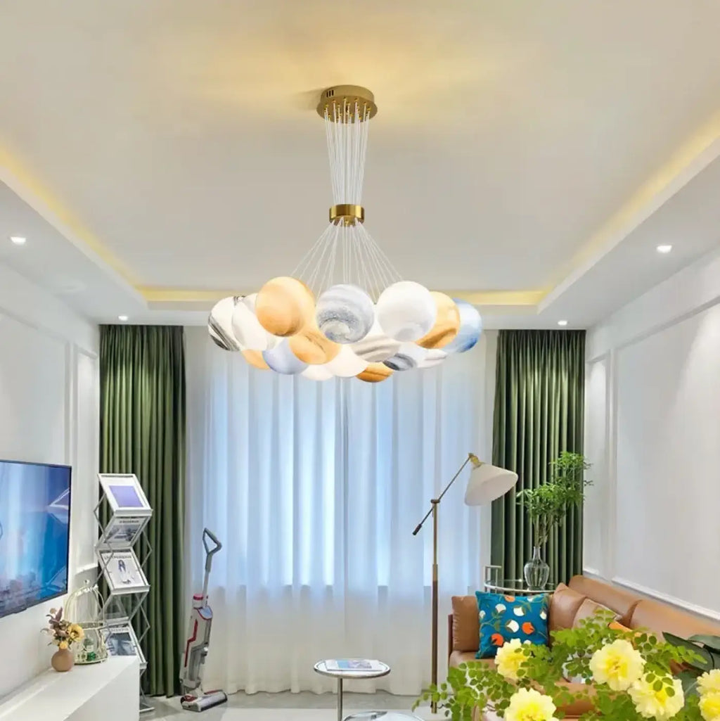 Suspension LED contemporaine, modèles A ou B, trois tailles