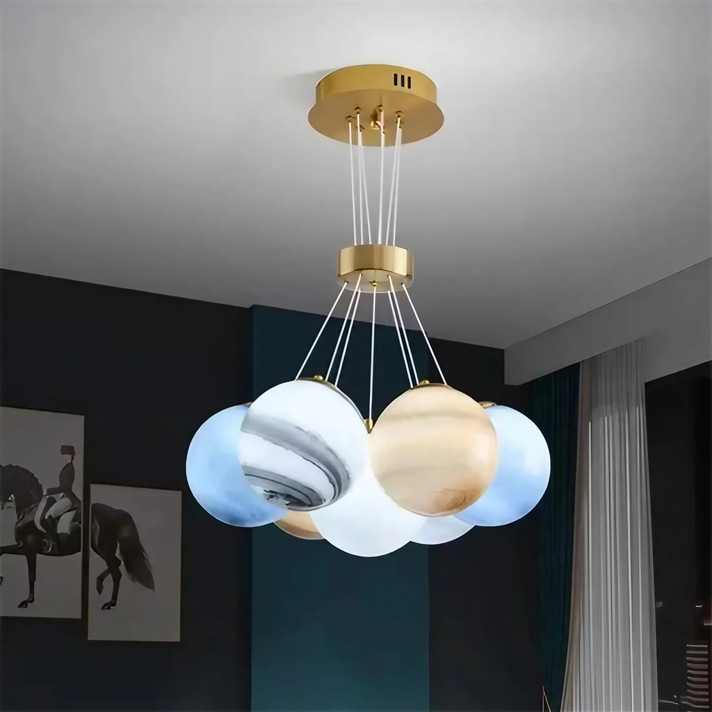 Suspension LED contemporaine, modèles A ou B, trois tailles