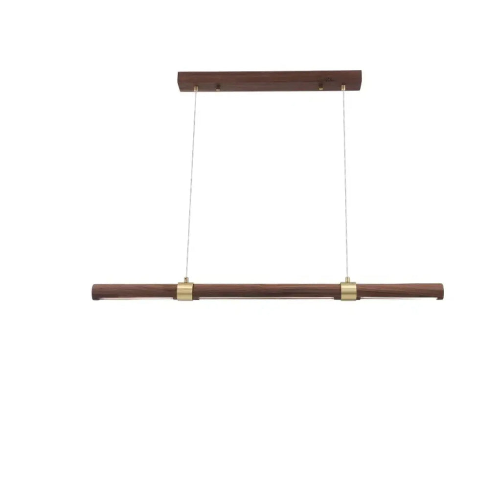 Suspension LED linéaire en bois naturel, tailles S à XL