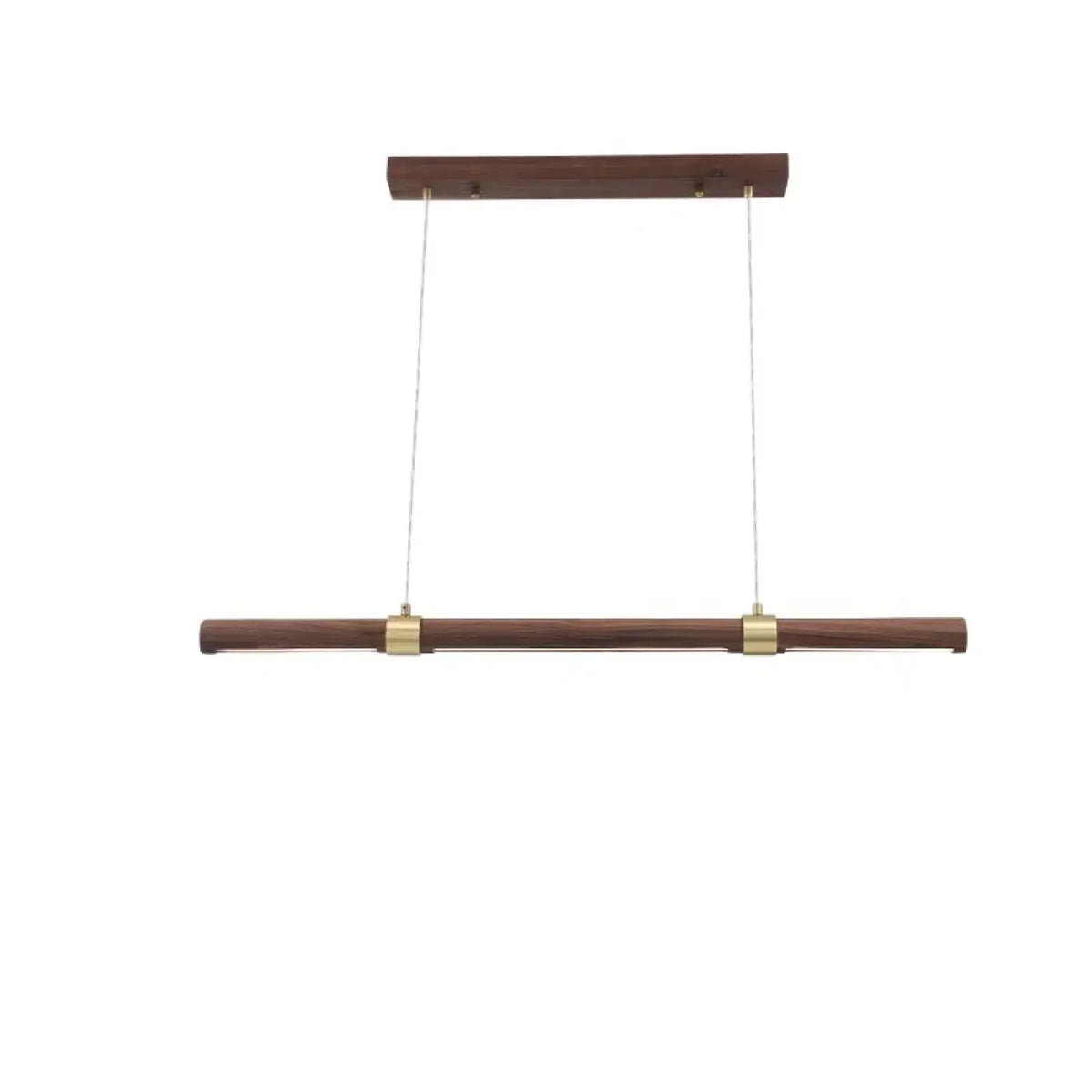 Suspension LED linéaire en bois naturel, tailles S à XL
