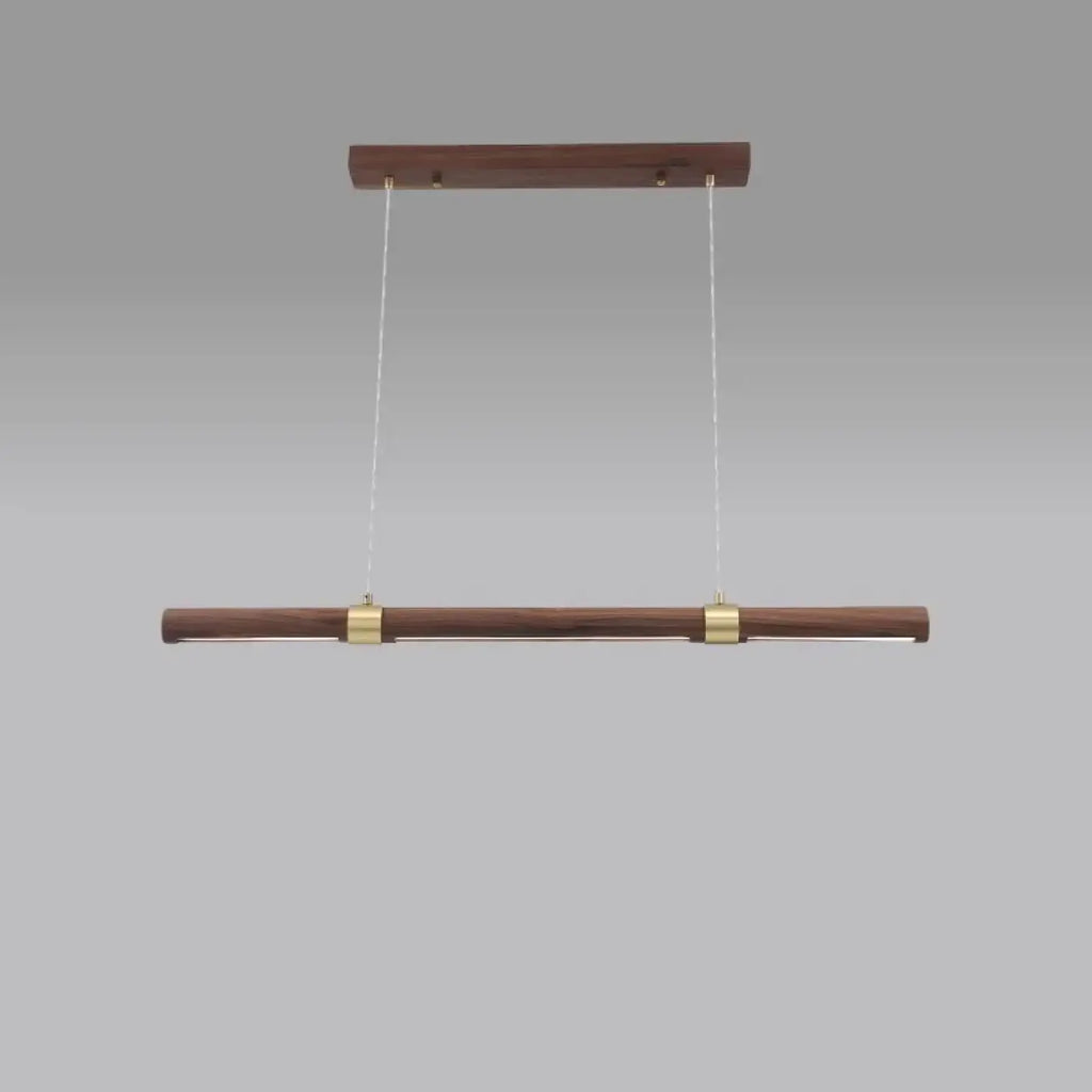 Suspension LED linéaire en bois naturel, tailles S à XL