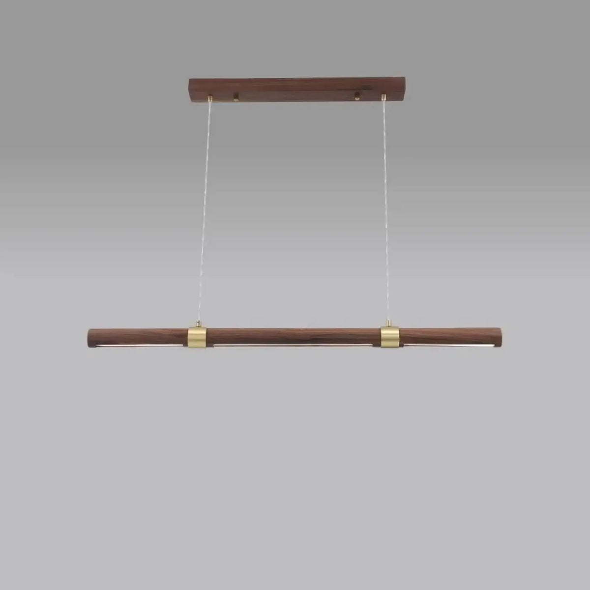 Suspension LED linéaire en bois naturel, tailles S à XL