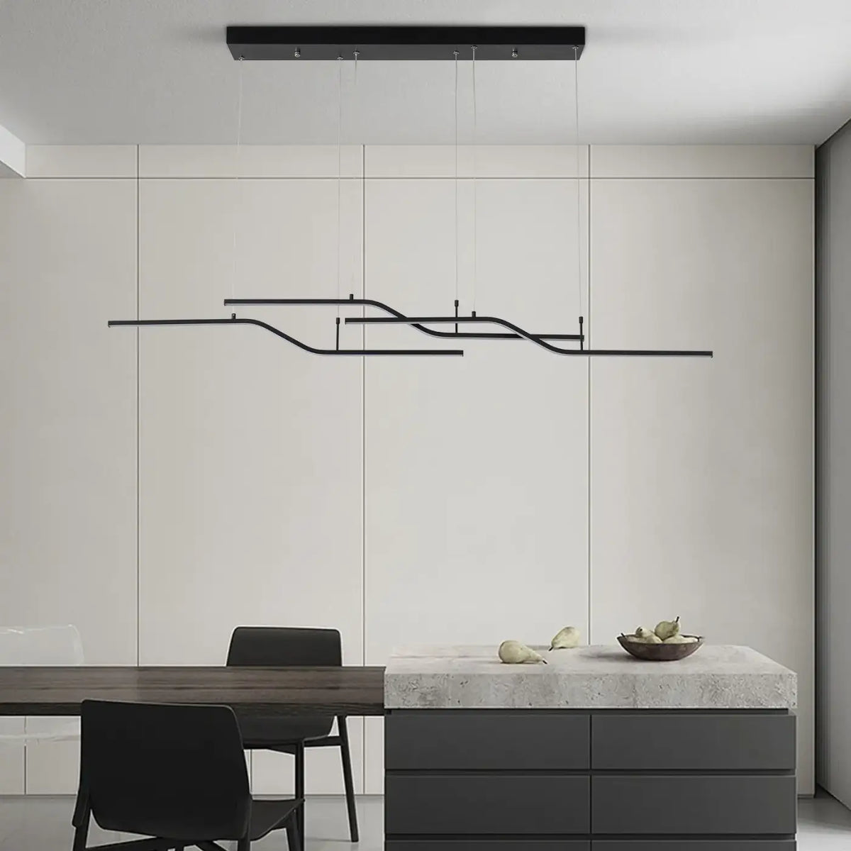 Suspension LED linéaire moderne pour table ou îlot