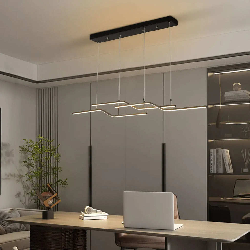 Suspension LED linéaire moderne pour table ou îlot