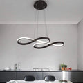 Suspension LED moderne pour salon et chambre, noir, blanc ou doré, noir