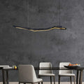Suspension LED sculpturale à ligne courbe, tailles S et M