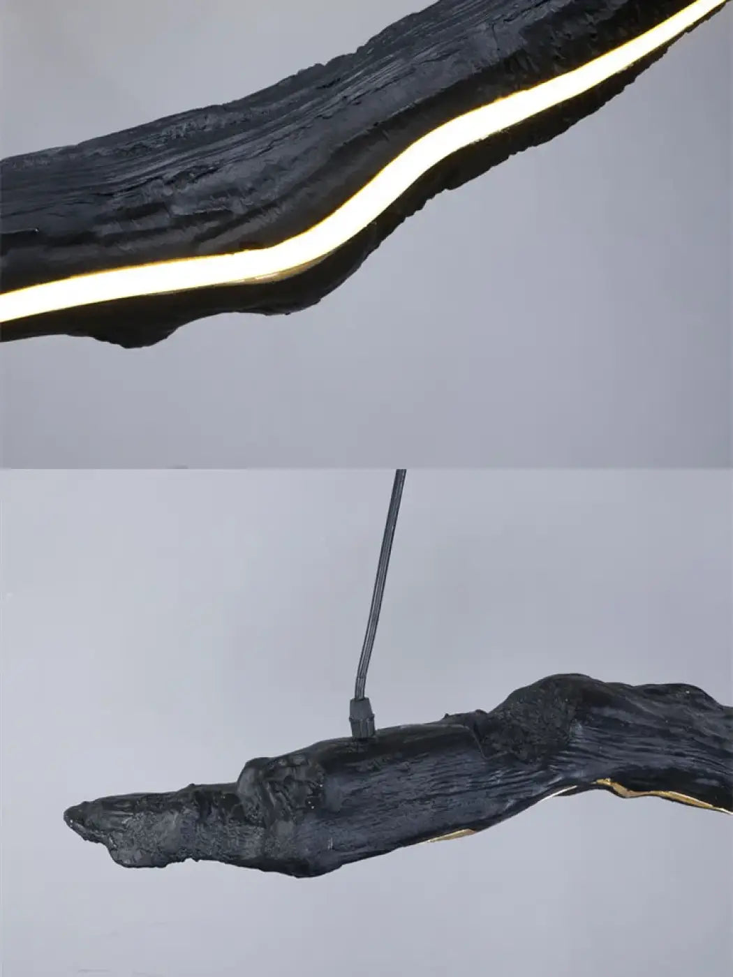 Suspension LED sculpturale à ligne courbe, tailles S et M