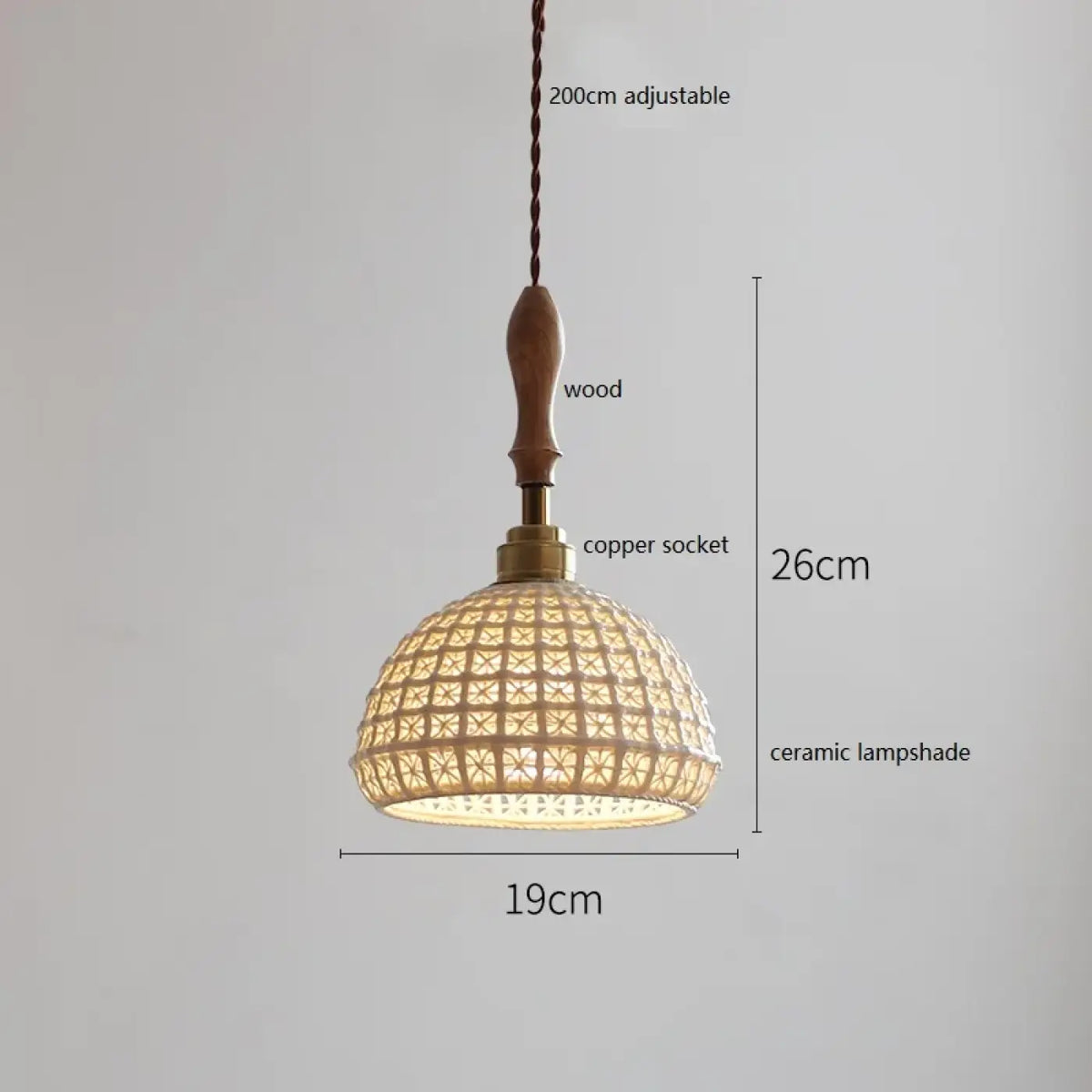 Suspension effet céramique pour cuisine, lumière dirigée