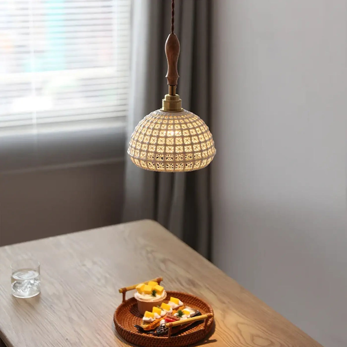 Suspension effet céramique pour cuisine, lumière dirigée
