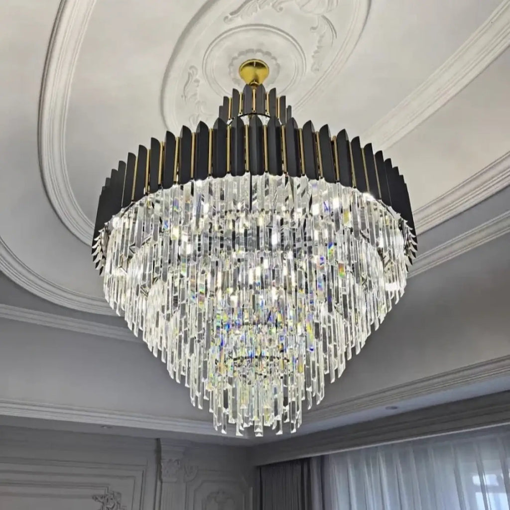 Suspension à cristaux pour salon, cinq tailles de S à XXL