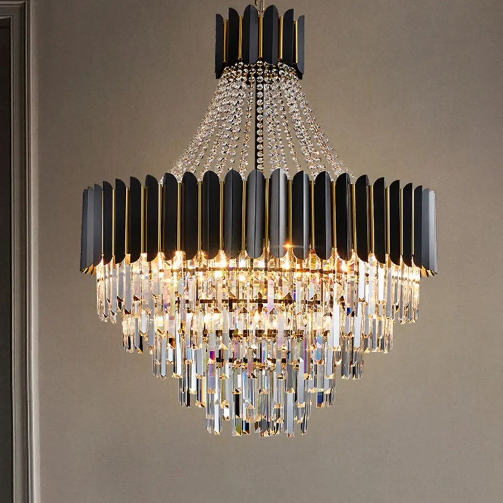 Suspension à cristaux pour salon, cinq tailles de S à XXL