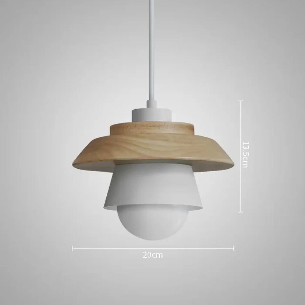 Suspension macaron en bois et aluminium, cinq coloris