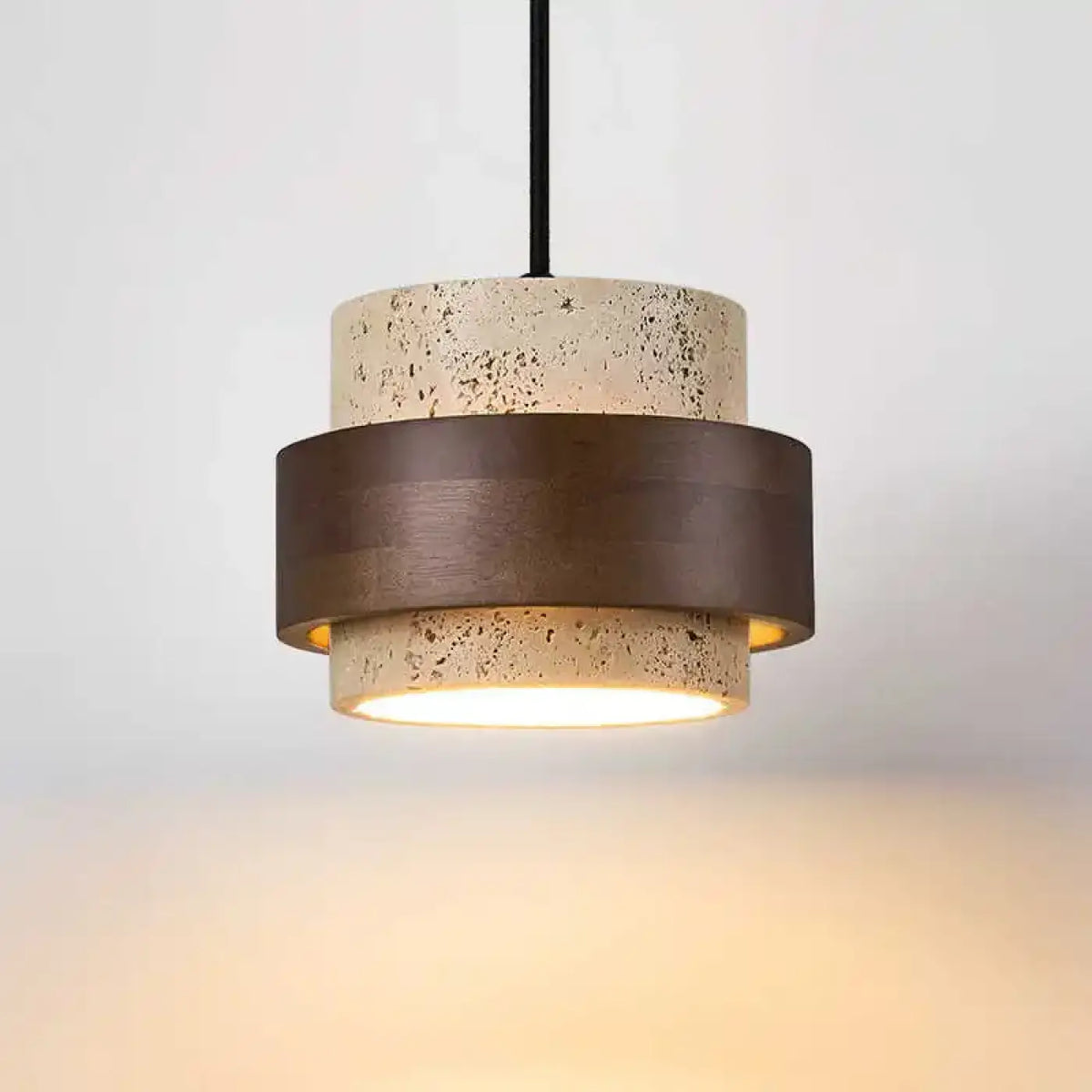 Suspension en marbre et bois marron, tailles S à XL
