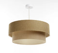 Suspension luminaire marron, beige et écru, tailles S, M, L
