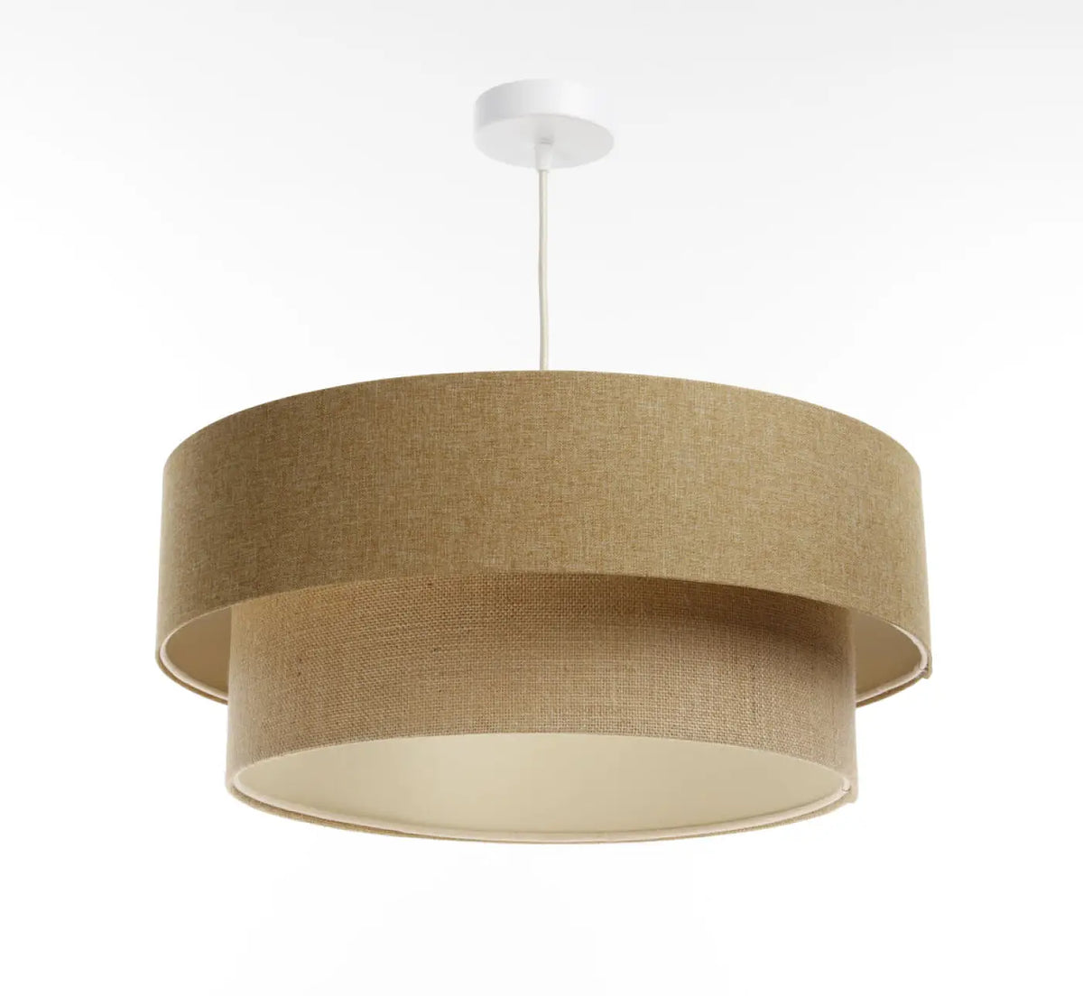 Suspension luminaire marron, beige et écru, tailles S, M, L