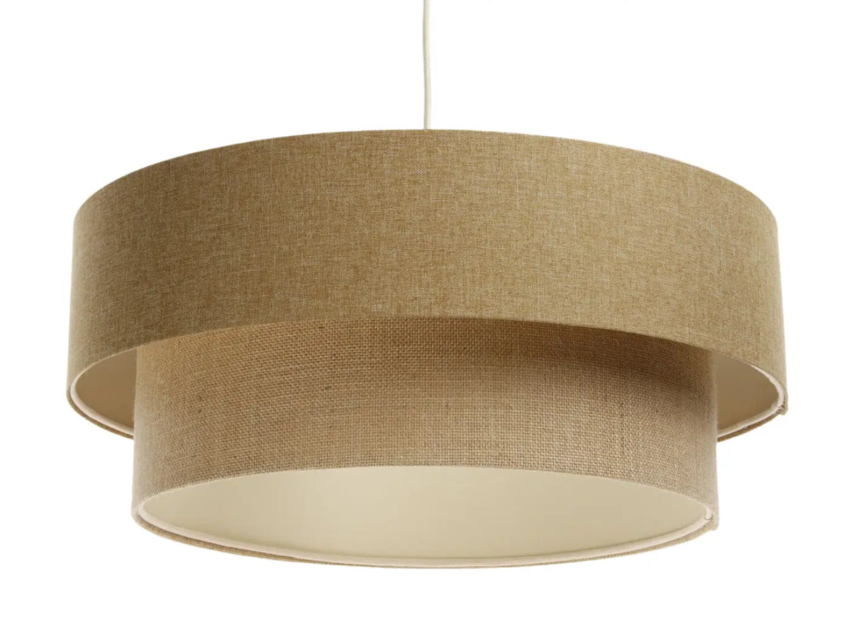 Suspension luminaire marron, beige et écru, tailles S, M, L