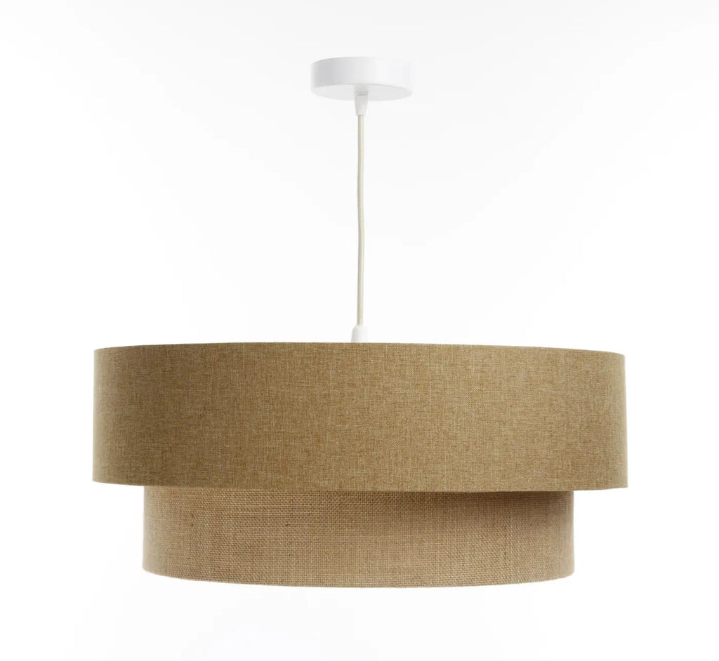 Suspension luminaire marron, beige et écru, tailles S, M, L