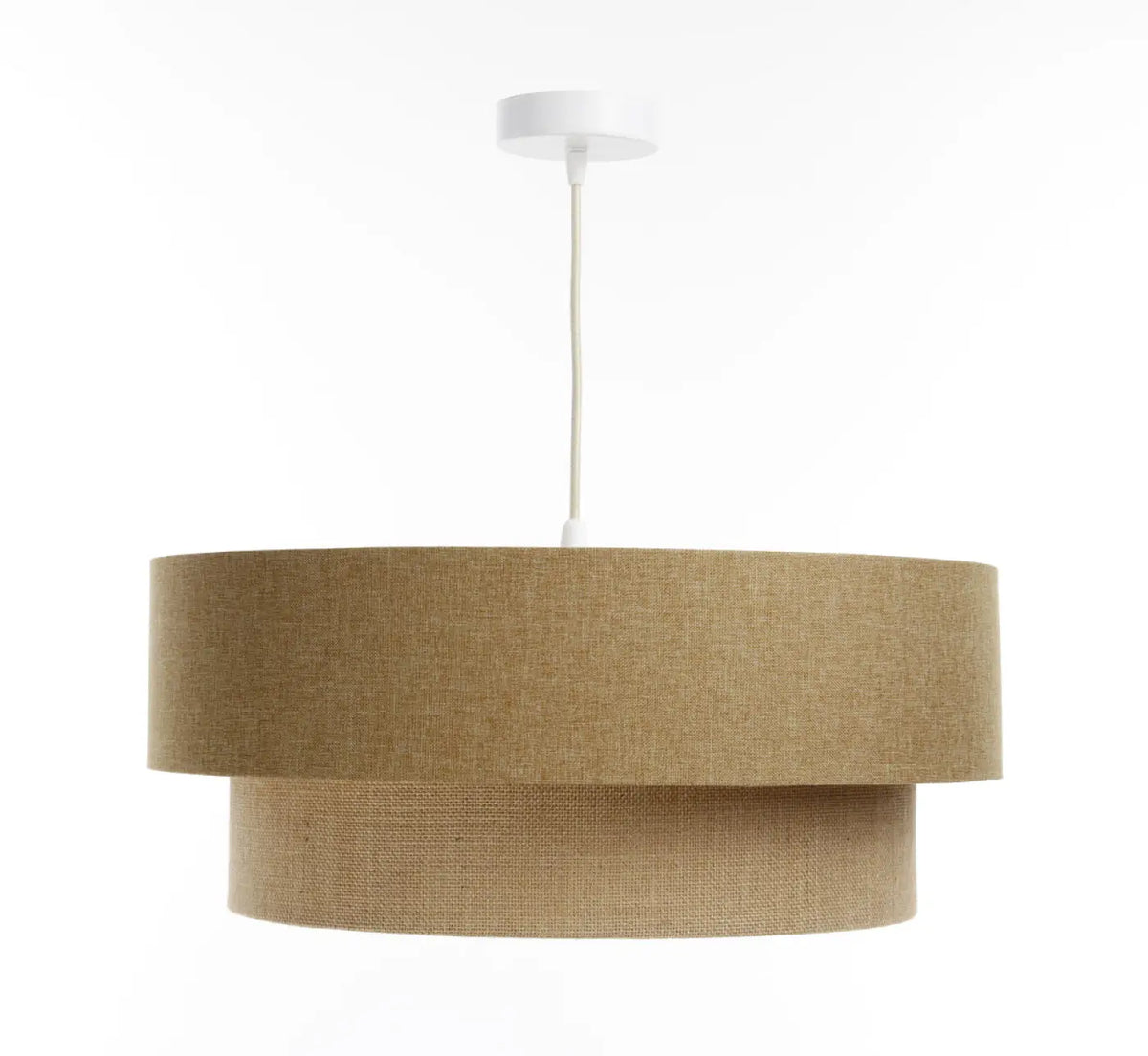 Suspension luminaire marron, beige et écru, tailles S, M, L